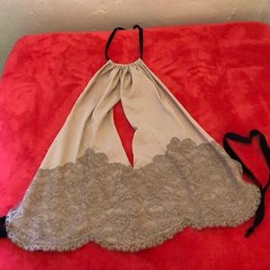 Lace nude halter